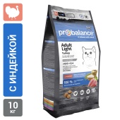 Сухой корм для кошек Probalance Light, контроль веса, с индейкой, 10кг